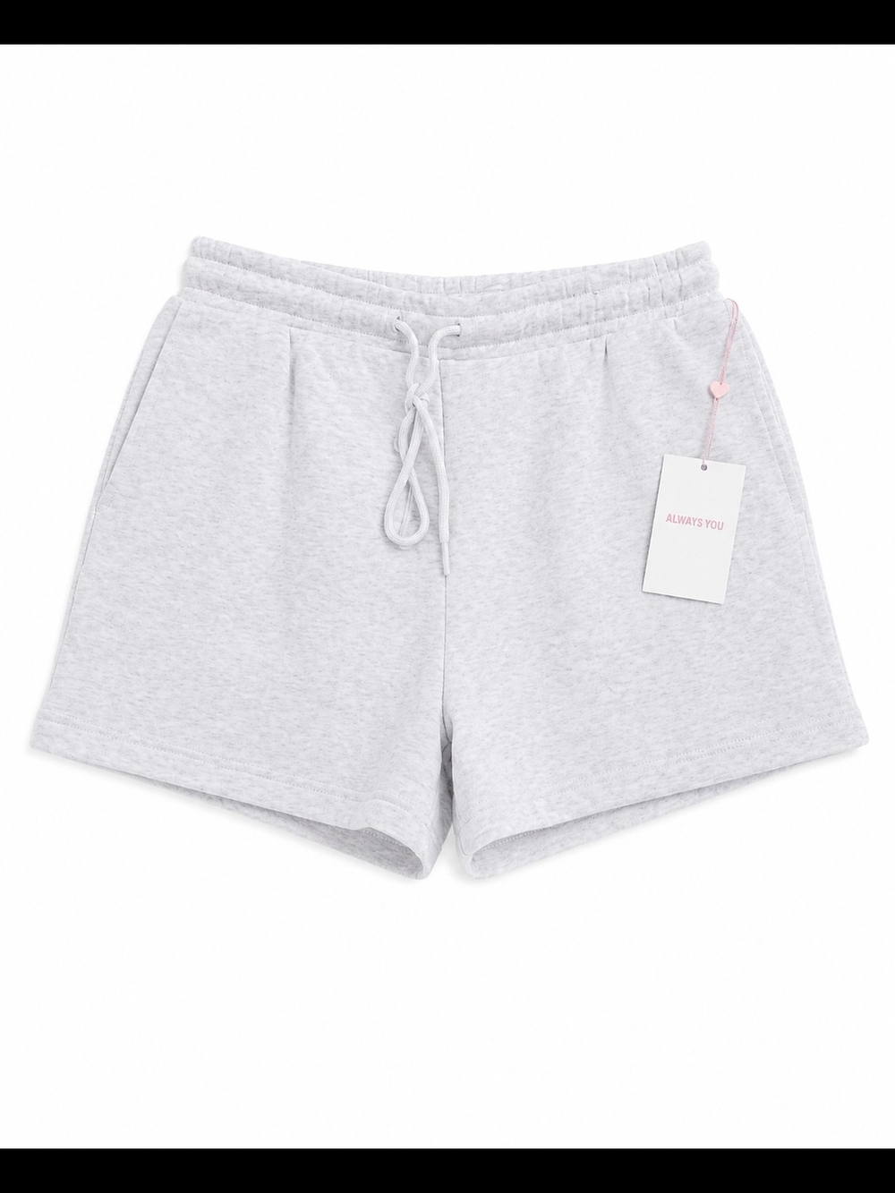 NWT Always You Women's Heather Gray Drawstring Lounge Shorts Size Large
